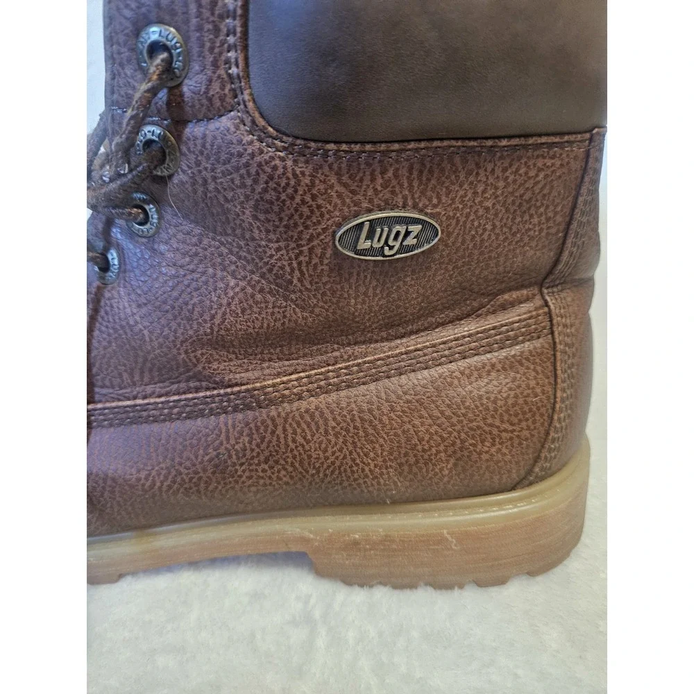 Lugz Convoy Men Water Resistant Brown Work Ankle Boots MCONWRGV-2535 Size 12